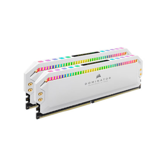 Corsair DOMINATOR PLATINUM RGB 16GB (2 x 8GB) DDR4 DRAM 3200MHz C16 White Desktop RAM